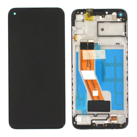 Samsung Galaxy M11 UK (SM-M115F) Complete LCD with Frame in Black — Service Pack (SVC) [GH81-18736A]