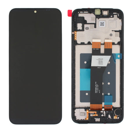 Samsung Galaxy A14 5G (SM-A146Pv1) Complete LCD with Frame in Black — Service Pack (SVC) [GH81-23315A]