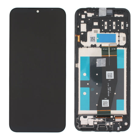 Samsung Galaxy A14 4G (SM-A145Rv1) Complete LCD with Frame in Black — Service Pack (SVC) [GH81-23540A]
