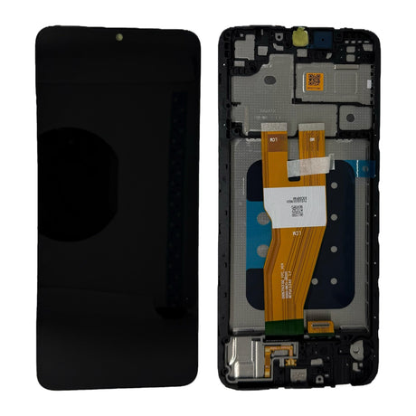 Samsung Galaxy A05 (SM-A055) Complete LCD with Frame in Black — Service Pack (SVC) [GH81-24189A]