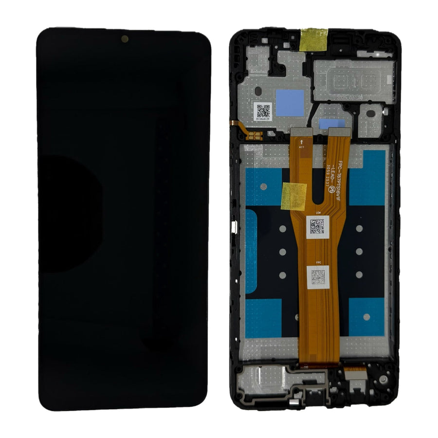 Samsung Galaxy A06 (SM-A065) Complete LCD with Frame in Black — Service Pack (SVC) [GH81-26440A]