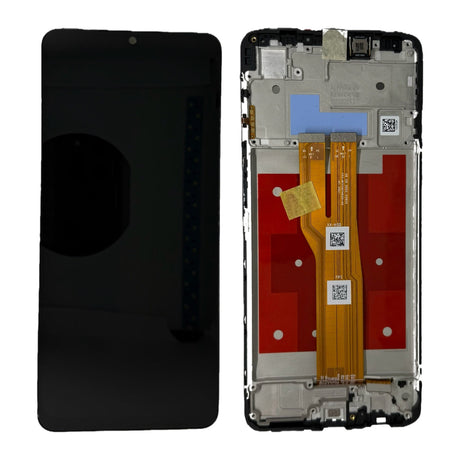 Samsung Galaxy A07 4G (SM-A075F) Complete LCD with Frame in Black — Service Pack (SVC) [GH81-28044A]
