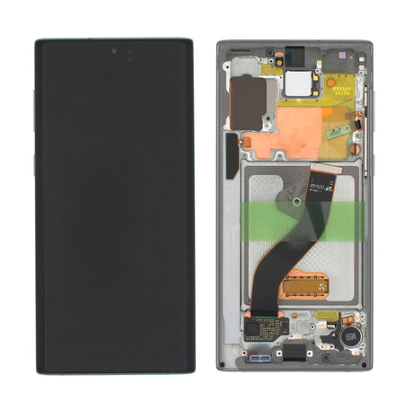 Samsung Galaxy NOTE 10 (SM-N970F) Complete LCD with Frame in Silver — Service Pack (SVC) [GH82-20817C]