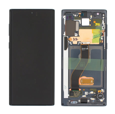 Samsung Galaxy NOTE 10 (SM-N970F) Complete LCD with Frame in Black — Service Pack (SVC) [GH82-20818A]