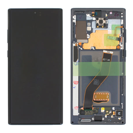 Samsung Galaxy NOTE 10 PLUS (SM-N975F) Complete LCD with Frame in Black — Service Pack (SVC) [GH82-20838A]