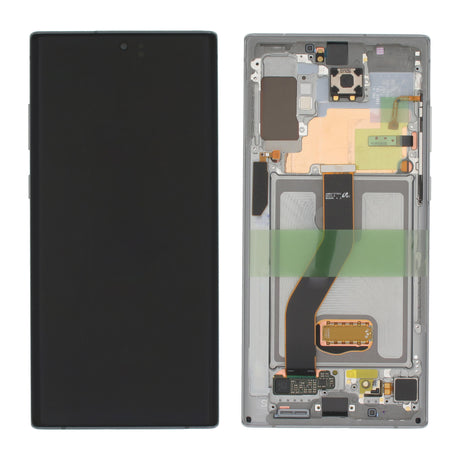 Samsung Galaxy NOTE 10 PLUS (SM-N975F) Complete LCD with Frame in Silver — Service Pack (SVC) [GH82-20900C]