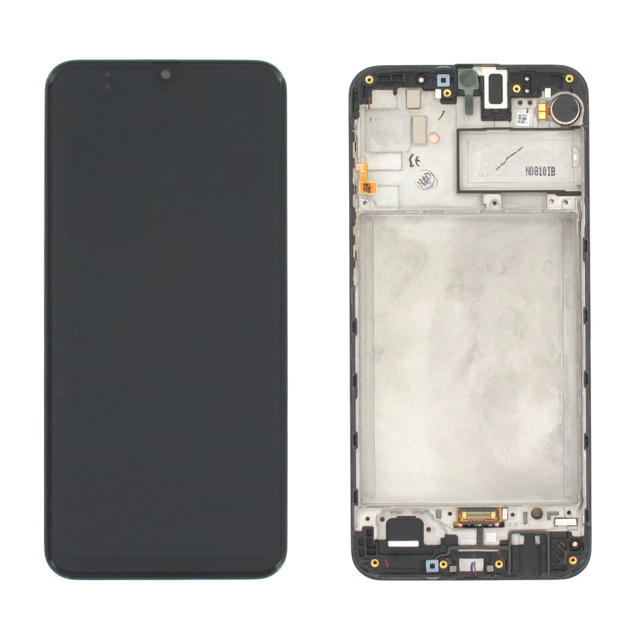 Samsung Galaxy M21 EU M30s EU (SM-M215M307F) Complete LCD with Frame in Black — Service Pack (SVC) [GH82-21265A]