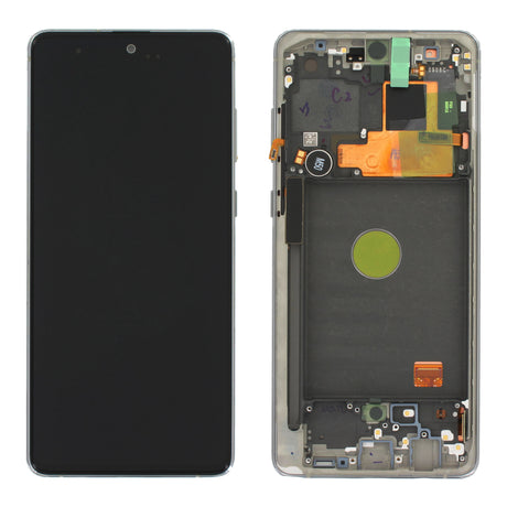 Samsung Galaxy NOTE 10 LITE (SM-N770F) Complete LCD with Frame in Silver — Service Pack (SVC) [GH82-22192B]