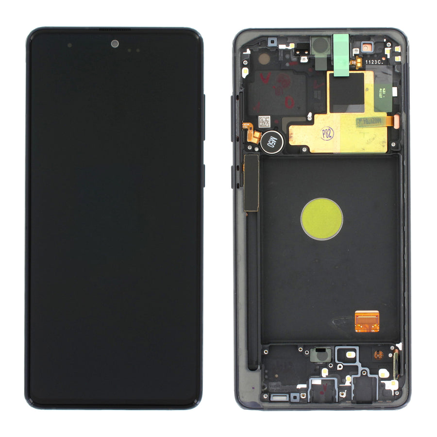 Samsung Galaxy NOTE 10 LITE (SM-N770F) Complete LCD with Frame in Black — Service Pack (SVC) [GH82-22194A]