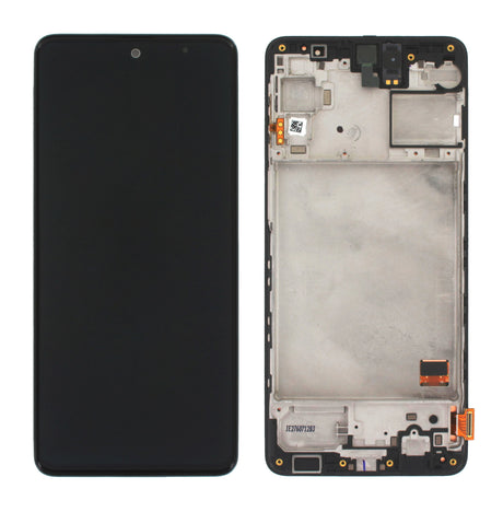 Samsung Galaxy M31s UK (SM-M317F) Complete LCD with Frame in Black — Service Pack (SVC) [GH82-23774A]