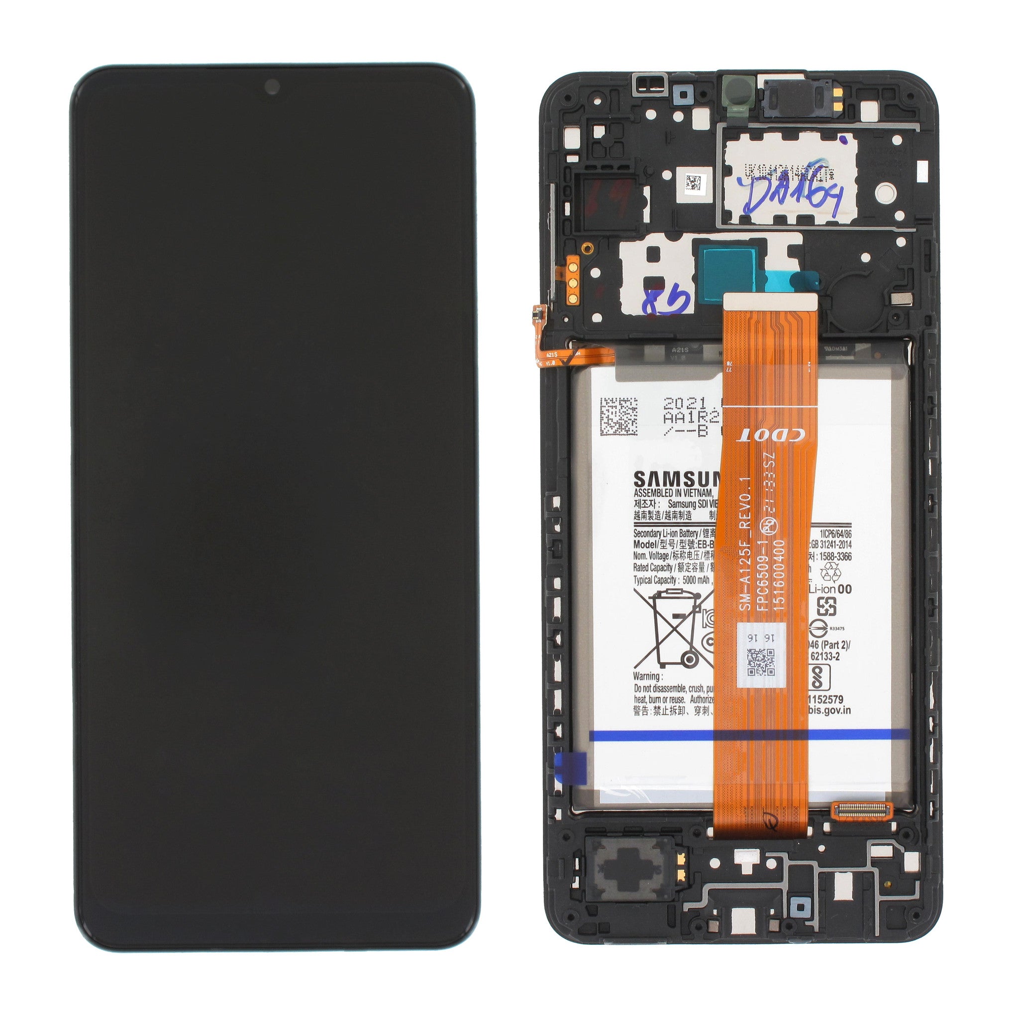 Samsung Galaxy A12 KIT (SM-A125F) Complete LCD with Frame in - GH82-24709A