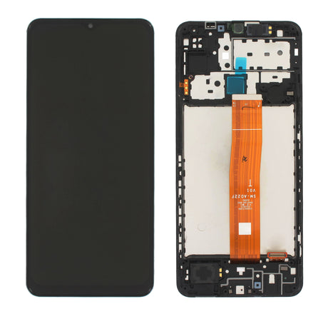 Samsung Galaxy M12s UK (SM-M127F) Complete LCD with Frame in Black — Service Pack (SVC) [GH82-25042A]