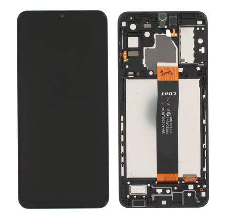 Samsung Galaxy A32 5G (SM-A326B) Complete LCD with Frame in Black — Service Pack (SVC) [GH82-25122A]