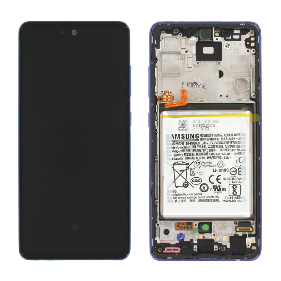 Samsung Galaxy A52 KIT (SM-A526B) Complete LCD with Frame in Violet — Service Pack (SVC) [GH82-25230C]