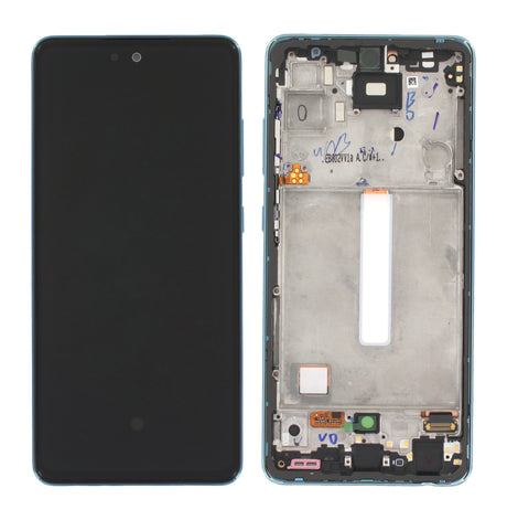 Samsung Galaxy A52 (SM-A526B) Complete LCD with Frame in Blue — Service Pack (SVC) [GH82-25754B]