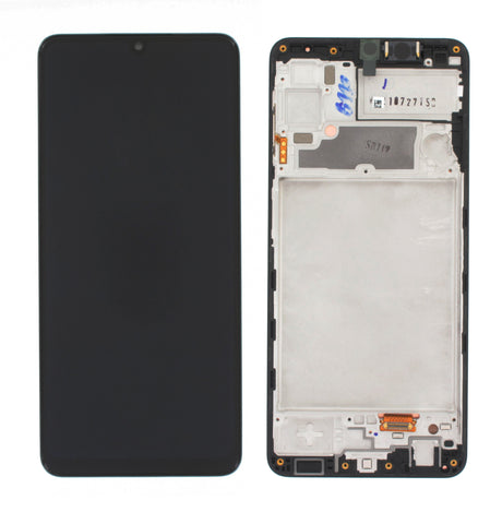 Samsung Galaxy A22 4G (SM-A225F) Complete LCD with Frame in Black — Service Pack (SVC) [GH82-26047A]