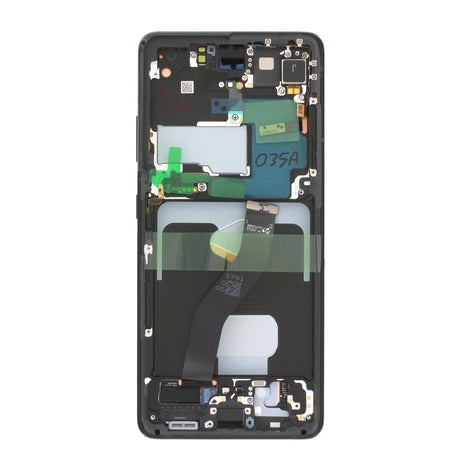 Samsung Galaxy S21 ULTRA (SM-G998B) Complete LCD with Frame in Black — Service Pack (SVC) [GH82-26036A]