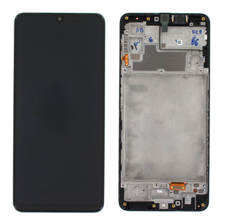Samsung Galaxy M22 (SM-M225) Complete LCD with Frame in Black — Service Pack (SVC) [GH82-26153A]