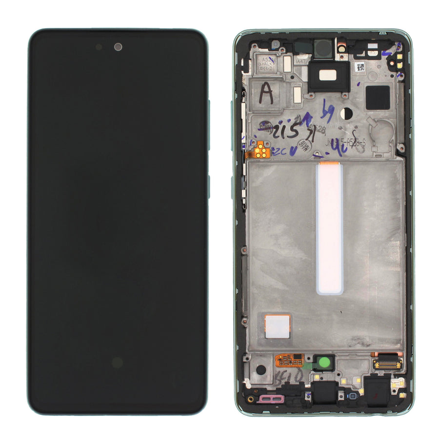 Samsung Galaxy A52s (SM-A528B) Complete LCD with Frame in Green — Service Pack (SVC) [GH82-26863E]