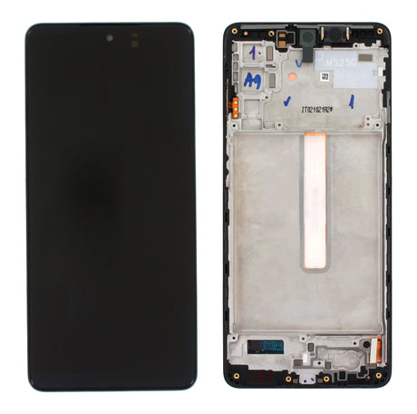 Samsung Galaxy M52s UK (SM-M526B) Complete LCD with Frame in Black — Service Pack (SVC) [GH82-27091A]