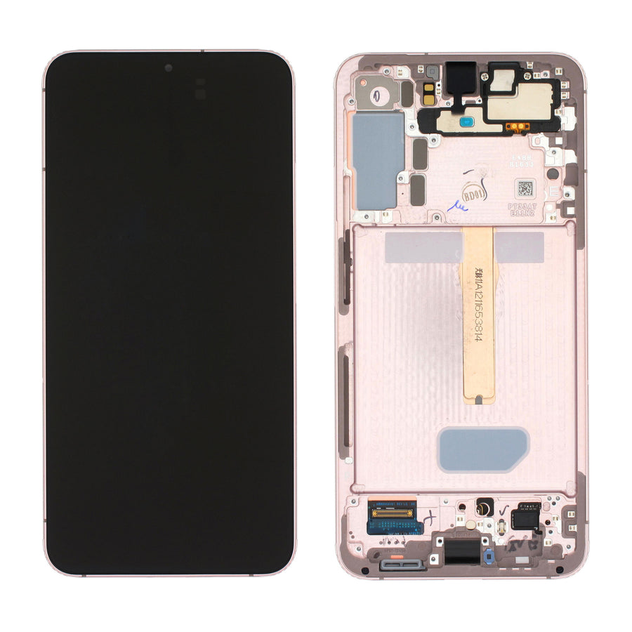 Samsung Galaxy S22 PLUS (SM-S906B) Complete LCD with Frame in Pink Gold — Service Pack (SVC) [GH82-27500D]
