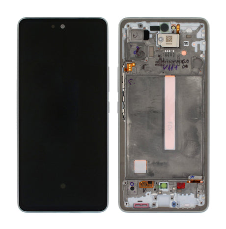 Samsung Galaxy A53 (SM-A536B) Complete LCD with Frame in White — Service Pack (SVC) [GH82-28025B]
