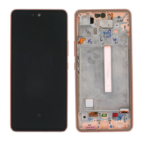 Samsung Galaxy A53 (SM-A536B) Complete LCD with Frame in Peach — Service Pack (SVC) [GH82-28025D]