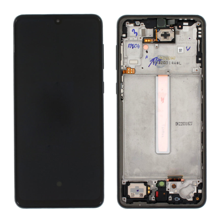 Samsung Galaxy A33 (SM-A336B) Complete LCD with Frame in Black — Service Pack (SVC) [GH82-28144A]