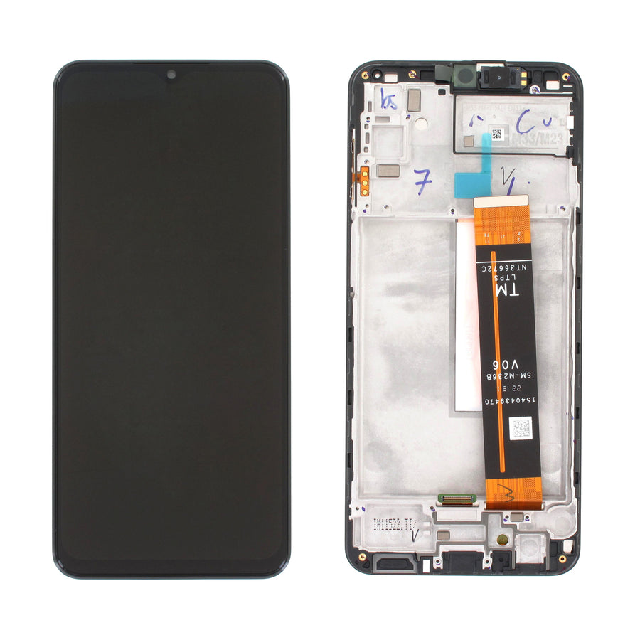 Samsung Galaxy M23 5G (SM-M236) Complete LCD with Frame in Black — Service Pack (SVC) [GH82-28487A]