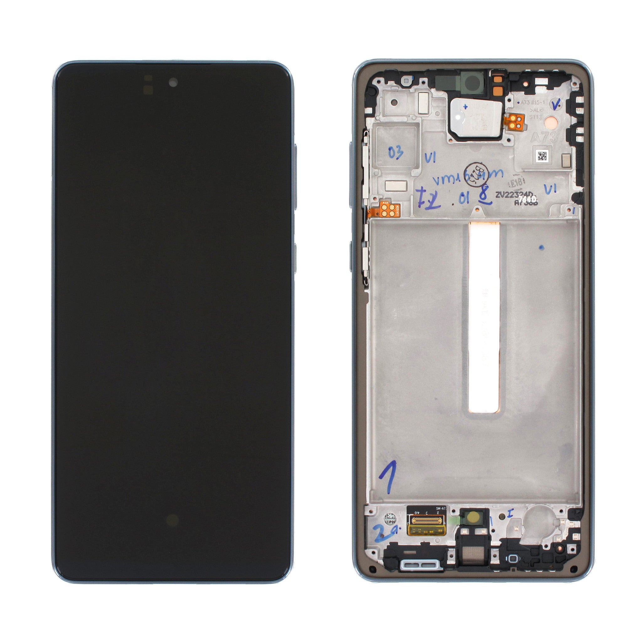 Samsung Galaxy A73 (SM-A736B) Complete LCD with Frame in Bla — GH82-28686A