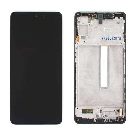 Samsung Galaxy M53 5G (SM-M536) Complete LCD with Frame in Black — Service Pack (SVC) [GH82-28812A]