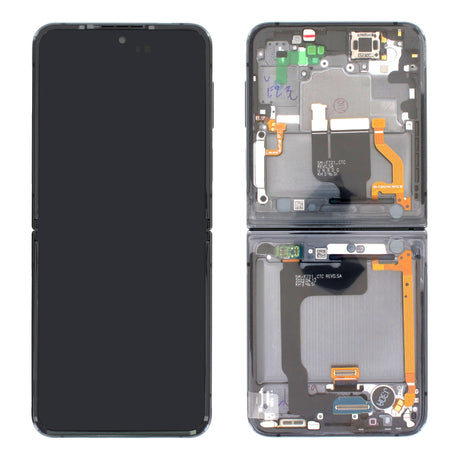 Samsung Galaxy FLIP 4 MAIN (SM-F721) Complete LCD with Frame in Grey — Service Pack (SVC) [GH82-30239A]