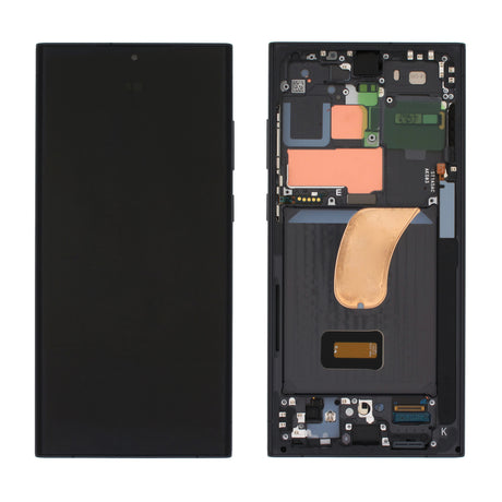 Samsung Galaxy S23 ULTRA (SM-S918B) Complete LCD with Frame in Black — Genuine PreAssembled (GPA) [GH82-30465A]