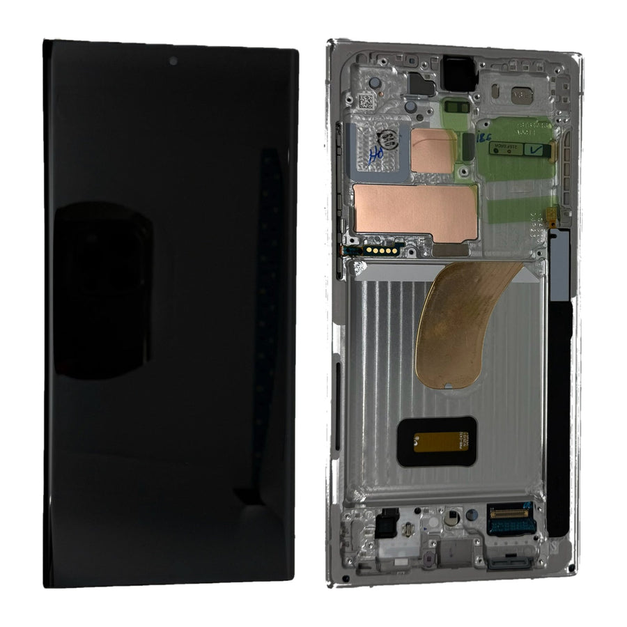 Samsung Galaxy S23 ULTRA (SM-S918B) Complete LCD with Frame in L.Blue/L.Green — Service Pack (SVC) [GH82-30466G-SVC]