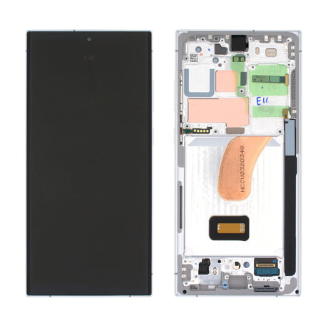 Samsung Galaxy S23 ULTRA (SM-S918B) Complete LCD with Frame in L.Blue/L.Green — Genuine PreAssembled (GPA) [GH82-30466G]