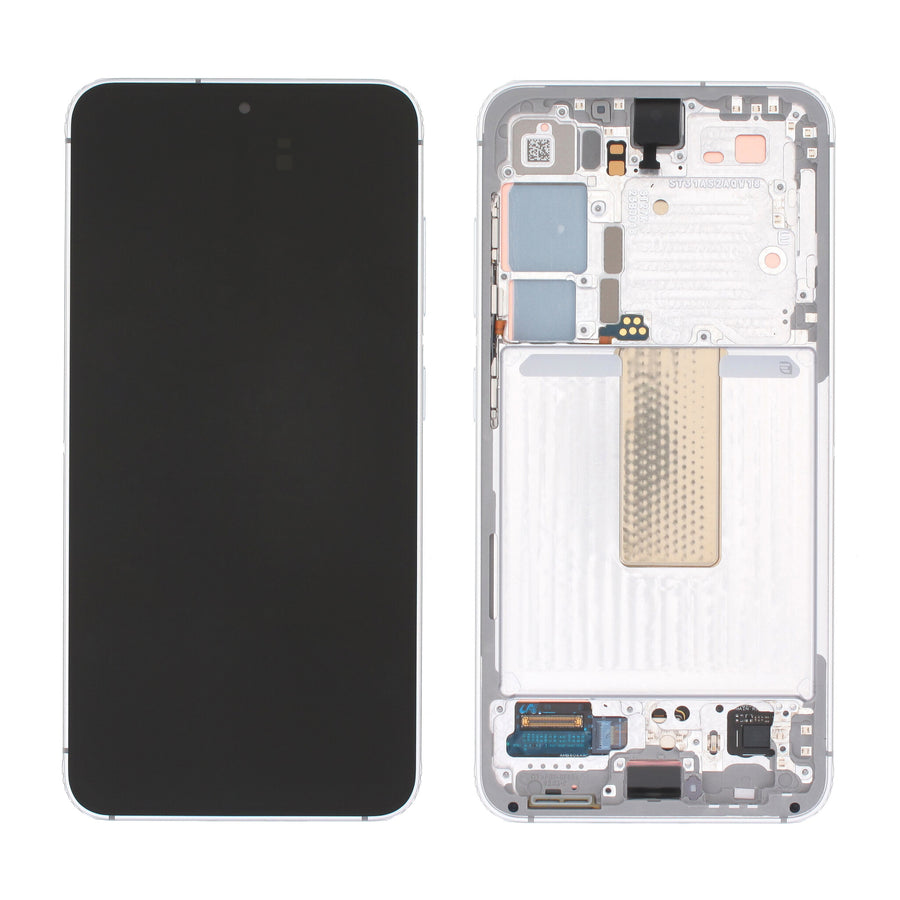 Samsung Galaxy S23 (SM-S911B) Complete LCD with Frame in Light Grn — Genuine PreAssembled (GPA) [GH82-30481F]