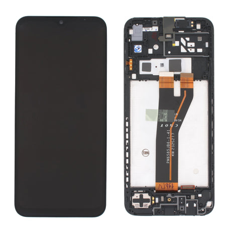 Samsung Galaxy A14 4G NON EU (SM-A145Fv2) Complete LCD with Frame in Black — Service Pack (SVC) [GH82-31185A]
