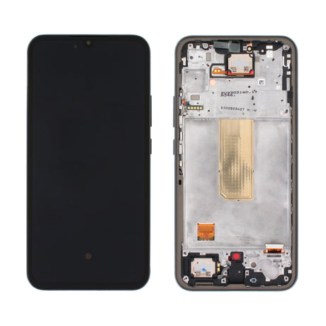 Samsung Galaxy A34 (SM-A346B) Complete LCD with Frame in Black — Service Pack (SVC) [GH82-31201A]