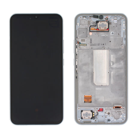 Samsung Galaxy A34 (SM-A346B) Complete LCD with Frame in Silver — Service Pack (SVC) [GH82-31201B]