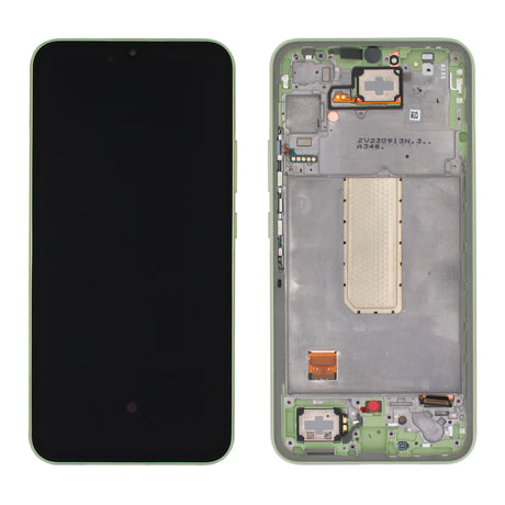 Samsung Galaxy A34 (SM-A346B) Complete LCD with Frame in Green — Service Pack (SVC) [GH82-31201C]
