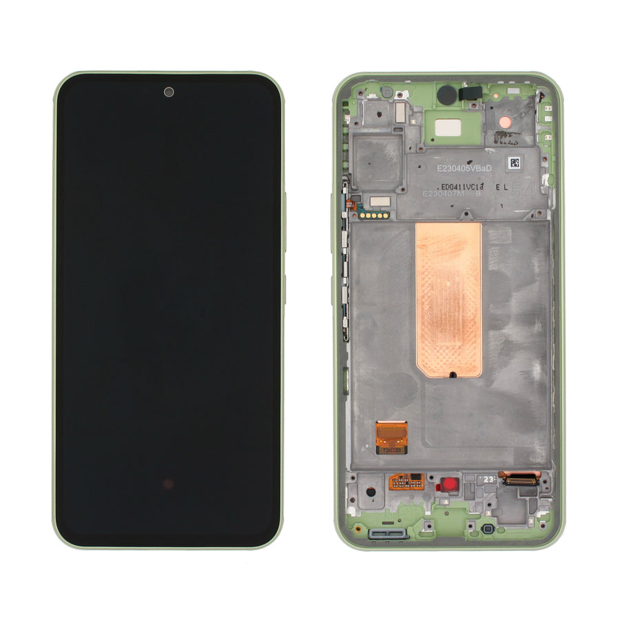Samsung Galaxy A54 (SM-A546B) Complete LCD with Frame in Green — Service Pack (SVC) [GH82-31232C]