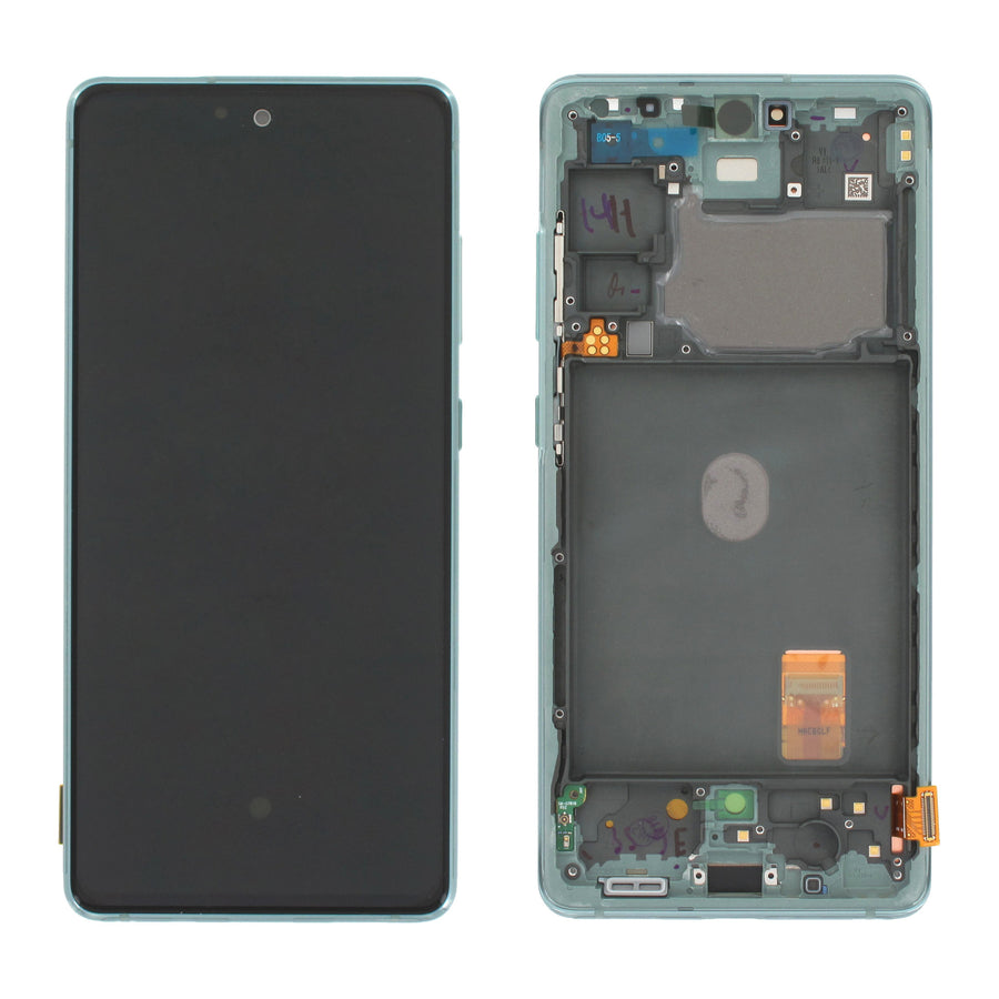 Samsung Galaxy S20 FE 5G (SM-G781F) Complete LCD with Frame in Green — Service Pack (SVC) [GH82-31321D]