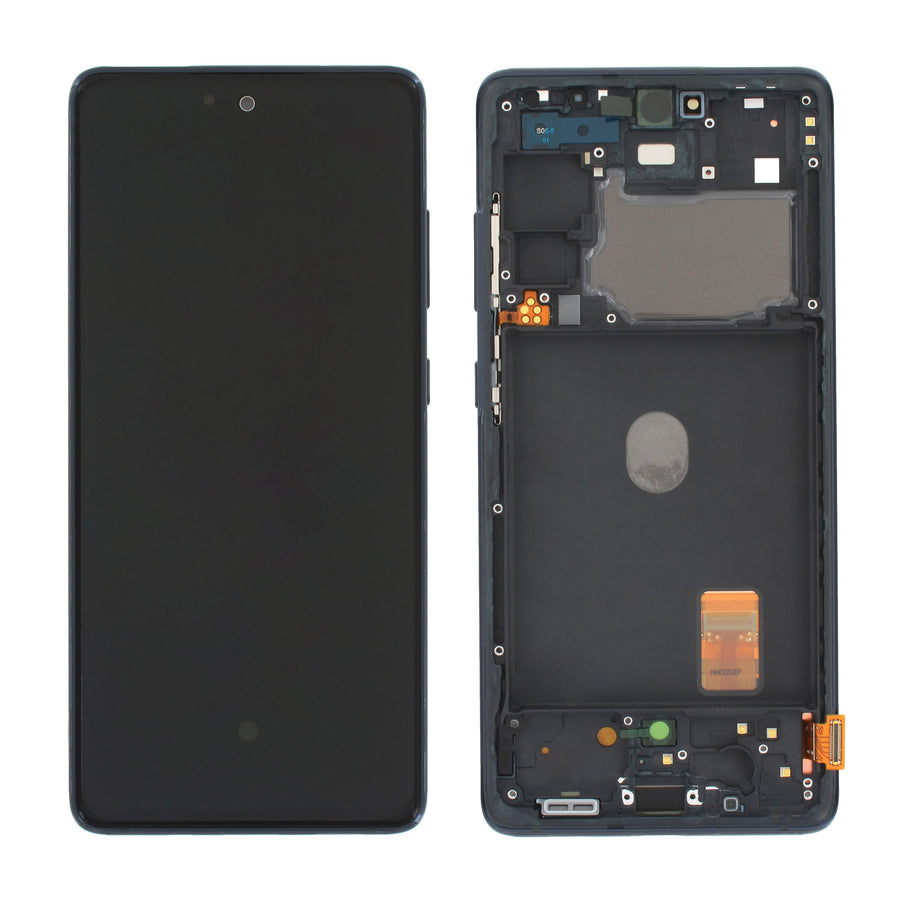 Samsung Galaxy S20 FE 4G (SM-G780F) Complete LCD with Frame in Dark Blue — Service Pack (SVC) [GH82-31329A]