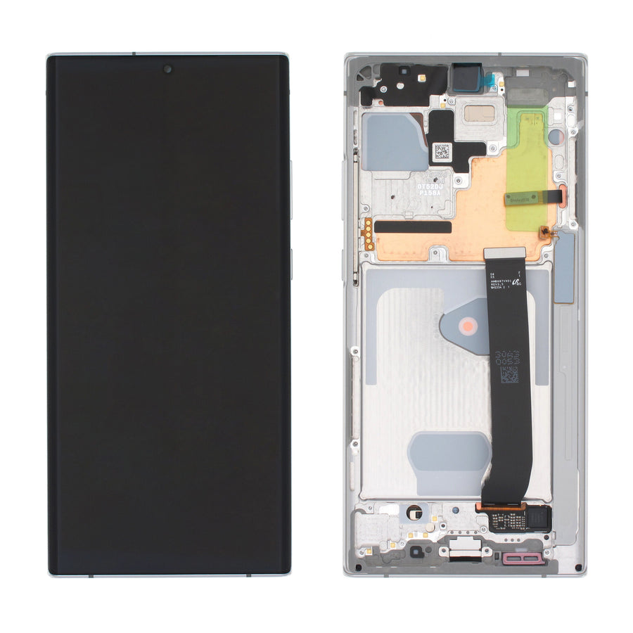 Samsung Galaxy NOTE 20 ULTRA 5G (SM-N986B) Complete LCD with Frame in White — Service Pack (SVC) [GH82-31453C]