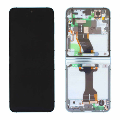 Samsung Galaxy FLIP 5 MAIN (SM-F731) Complete LCD with Frame in L.Green — Service Pack (SVC) [GH82-31828D]
