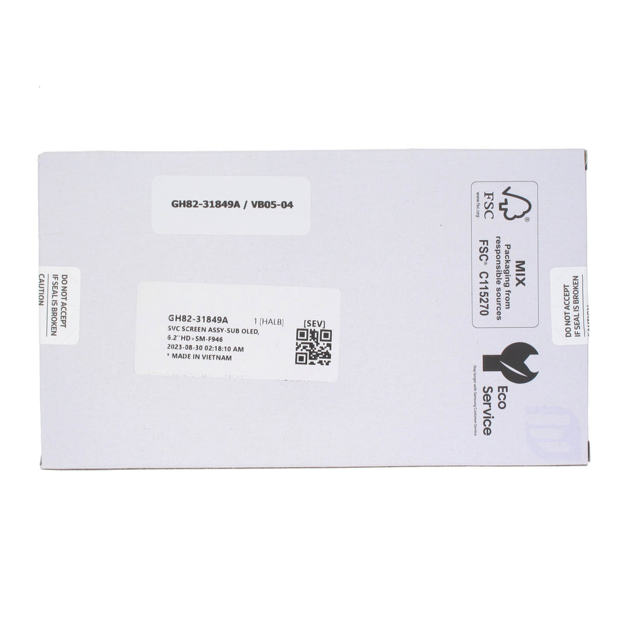 Samsung Galaxy FOLD 5 OUTER (SM-F946) Complete LCD with Frame in Black — Service Pack (SVC) [GH82-31849A]