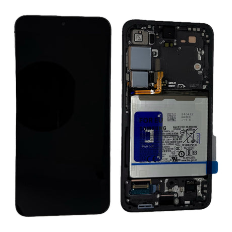 Samsung Galaxy S24 (SM-S921B) Complete LCD with Frame in Black — Service Pack (SVC) [GH82-33289A-KIT]