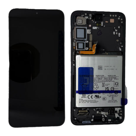 Samsung Galaxy S24 PLUS (SM-S926B) Complete LCD with Frame in Black — Service Pack (SVC) [GH82-33412A-KIT]