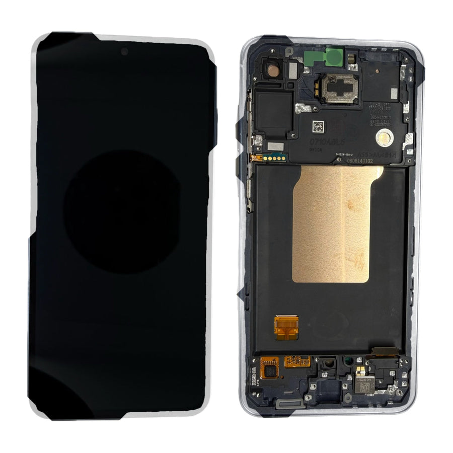 Samsung Galaxy A55 (SM-A556B) Complete LCD with Frame in Black — Genuine PreAssembled (GPA) [GH82-34307A-GPA]