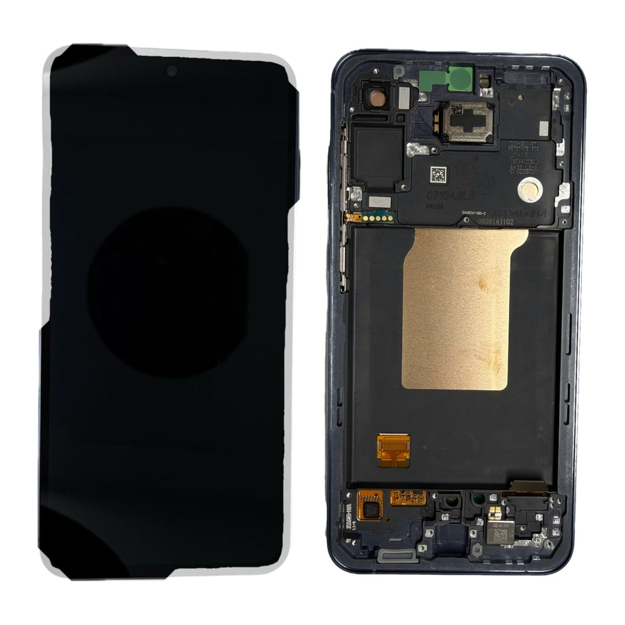 Samsung Galaxy A55 (SM-A556B) Complete LCD with Frame in Black — PreAssembled (PA) [GH82-34307A-RPA]